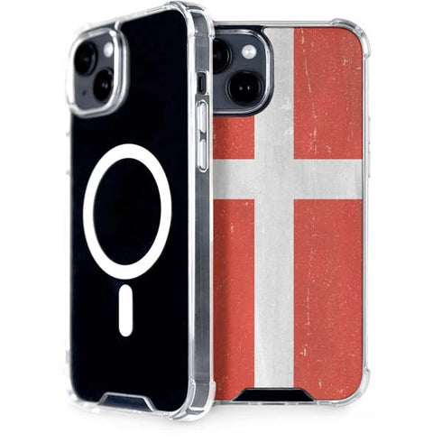 Denmark Flag Distressed iPhone 13 MagSafe Case