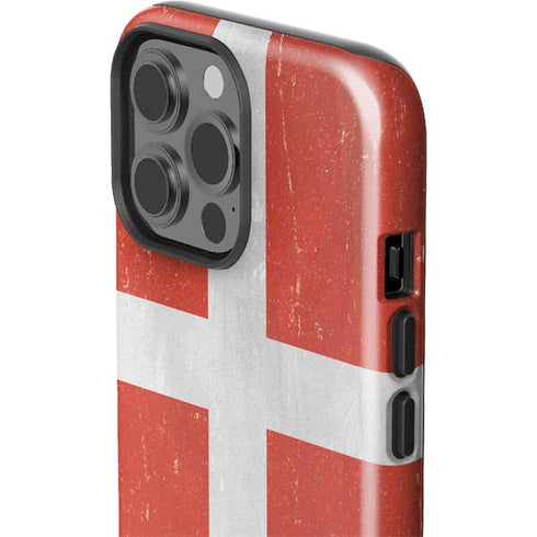 Denmark Flag Distressed iPhone 13 Pro Max Impact Case