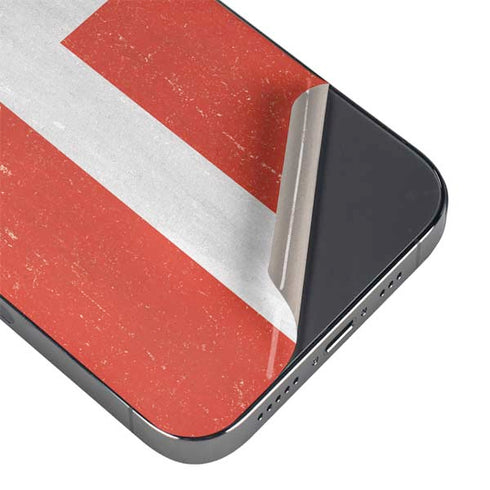 Denmark Flag Distressed iPhone 13 Pro Skin