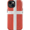 Denmark Flag Distressed iPhone 15 Plus Impact Case