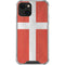 Denmark Flag Distressed iPhone 14 Plus Clear Case