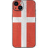 Denmark Flag Distressed iPhone 15 Plus Skin