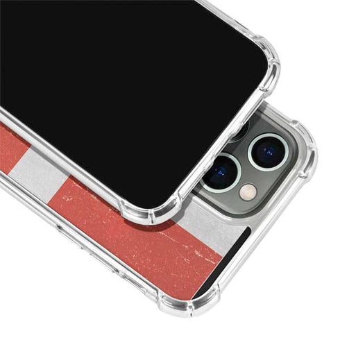 Denmark Flag Distressed iPhone 15 Pro Clear Case