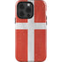 Denmark Flag Distressed iPhone 15 Pro Impact Case