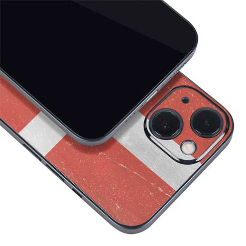 Denmark Flag Distressed iPhone 14 Skin