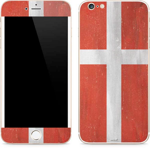 Denmark Flag Distressed iPhone 6/6s Plus Skin
