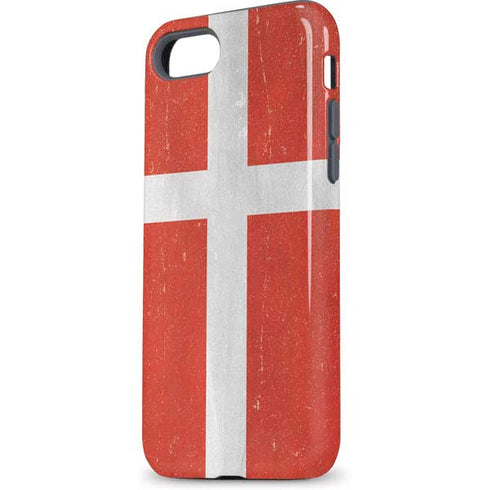 Denmark Flag Distressed iPhone 8 Pro Case