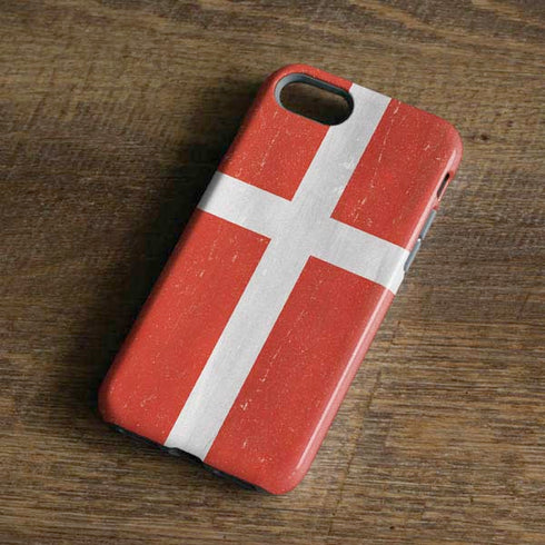 Denmark Flag Distressed iPhone 8 Pro Case