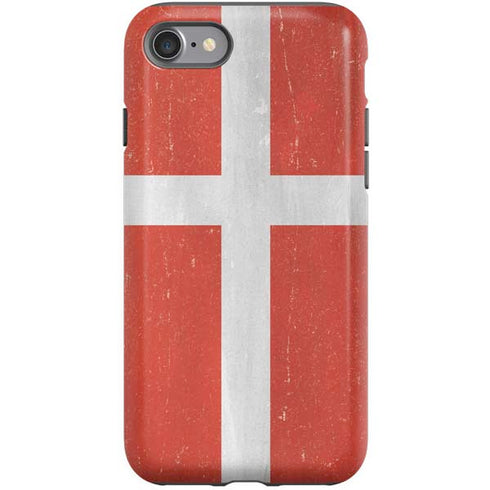Denmark Flag Distressed iPhone SE (2nd & 3rd Gen) Pro Case