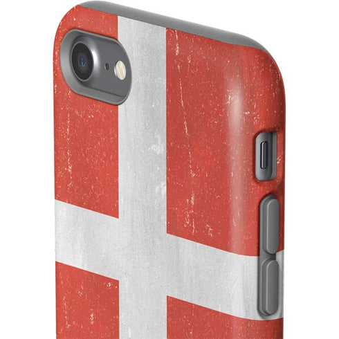 Denmark Flag Distressed iPhone SE (2nd & 3rd Gen) Pro Case
