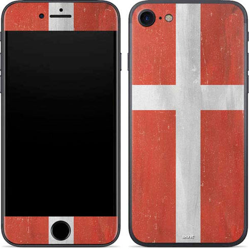 Denmark Flag Distressed iPhone SE (2nd & 3rd Gen) Skin