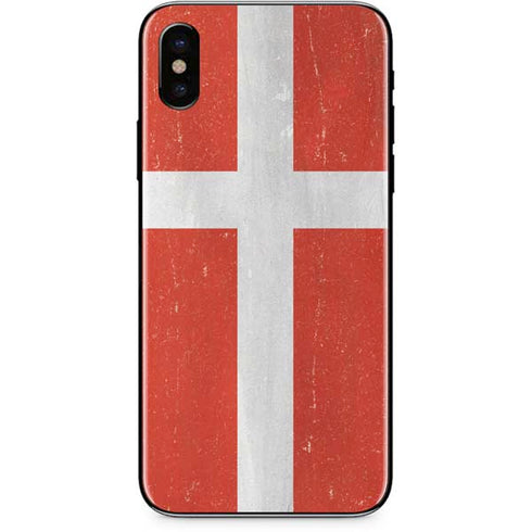 Denmark Flag Distressed iPhone XS Max Skin