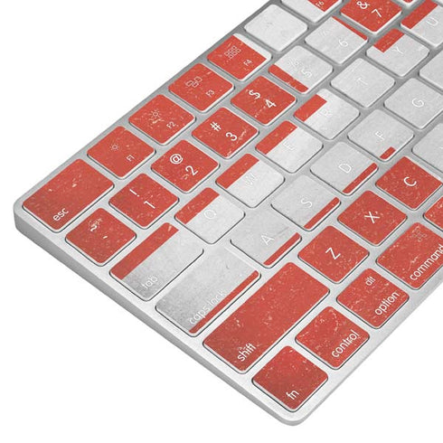 Denmark Flag Distressed Magic Keyboard Skin