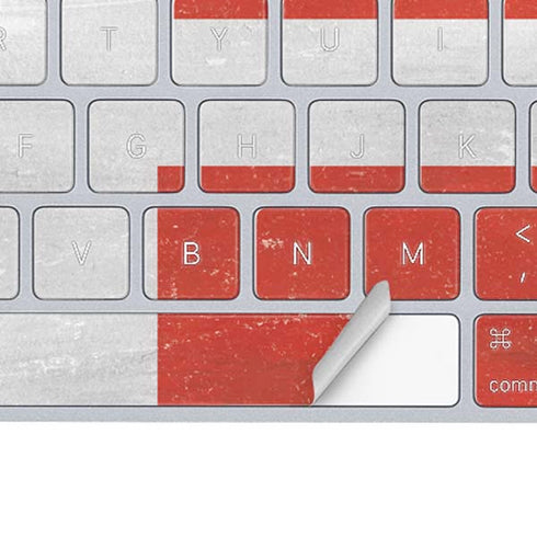 Denmark Flag Distressed Magic Keyboard Skin