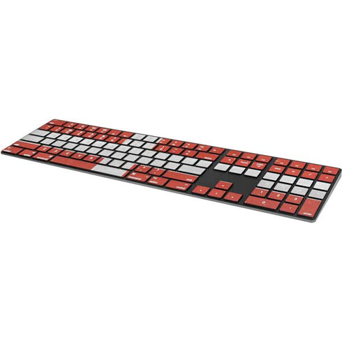 Denmark Flag Distressed Magic Keyboard with Numeric Keypad Skin