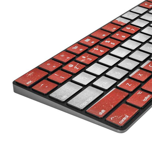 Denmark Flag Distressed Magic Keyboard with Numeric Keypad Skin