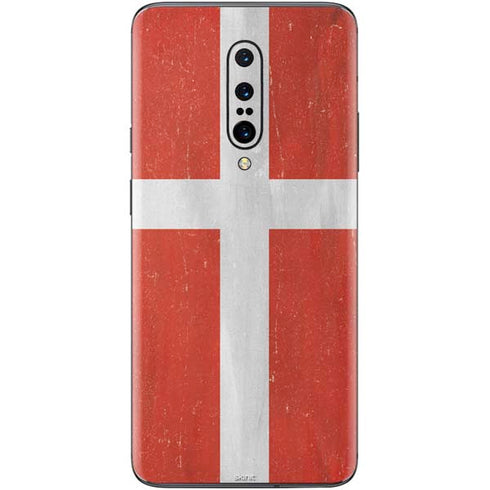 Denmark Flag Distressed OnePlus 7 Pro Skin