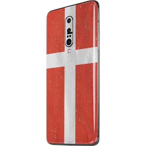 Denmark Flag Distressed OnePlus 7 Pro Skin