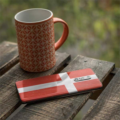 Denmark Flag Distressed OnePlus 7 Pro Skin