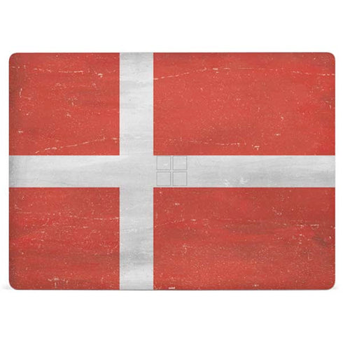 Denmark Flag Distressed Surface Laptop 2 Skin