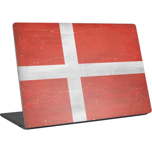 Denmark Flag Distressed Surface Laptop 4 15in Skin