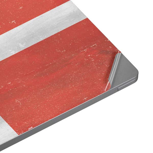 Denmark Flag Distressed Universal Laptop 12in (9.8 x 6.8in) Skin
