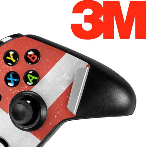 Denmark Flag Distressed Xbox One X Controller Skin
