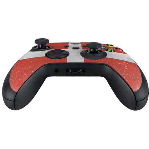Denmark Flag Distressed Xbox Series X Controller Skin