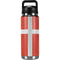 Denmark Flag Distressed YETI Rambler 26oz Bottle Skin