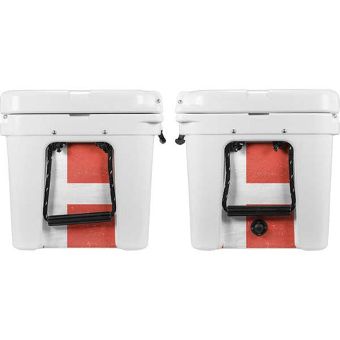 Denmark Flag Distressed YETI Tundra 35 Hard Cooler Skin