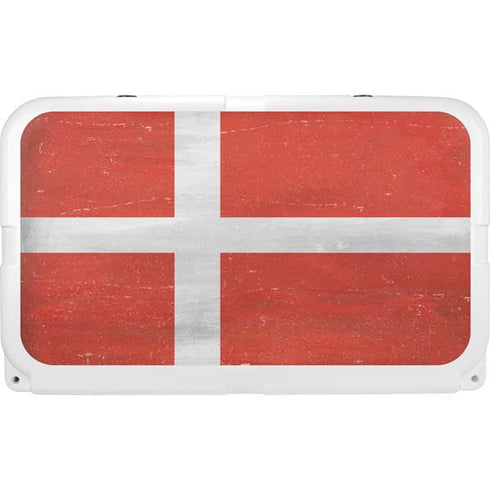 Denmark Flag Distressed YETI Tundra 45 Hard Cooler Skin