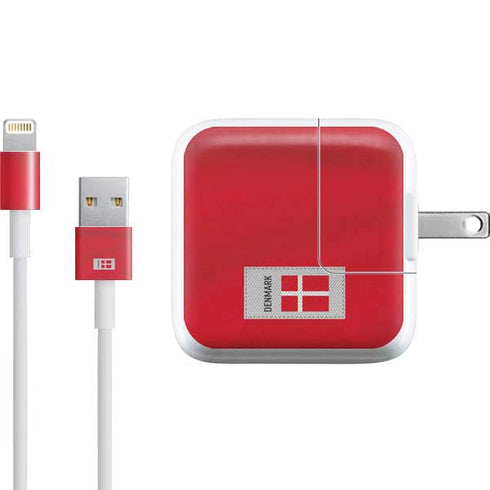 Denmark Soccer Flag iPad Charger (10W USB) Skin