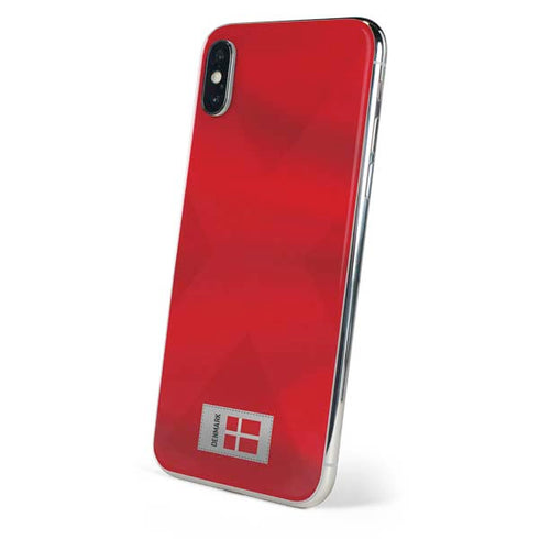 Denmark Soccer Flag iPhone X Skin