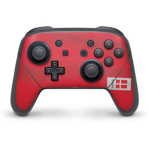 Denmark Soccer Flag Nintendo Switch Pro Controller Skin