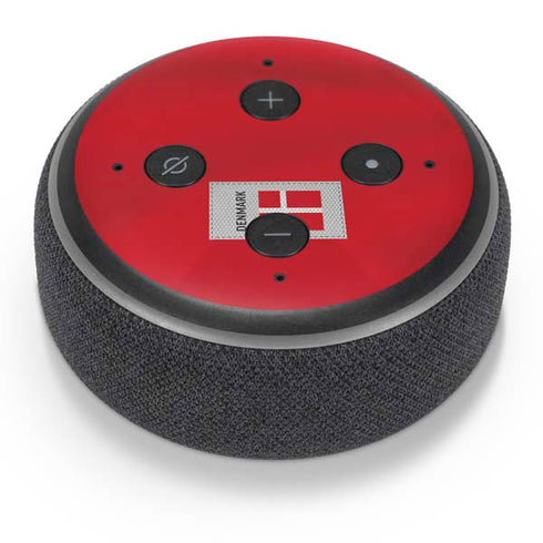 Denmark Soccer Flag Amazon Echo Dot Skin
