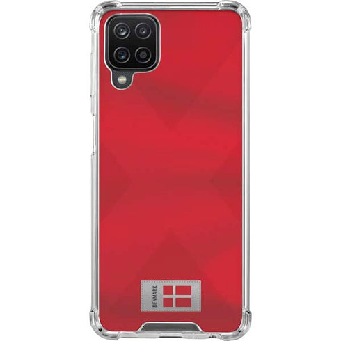 Denmark Soccer Flag Galaxy A12 Clear Case