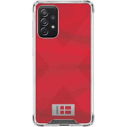Denmark Soccer Flag Galaxy A72 5G Clear Case