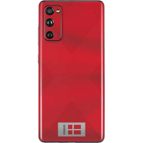 Denmark Soccer Flag Galaxy S20 Fan Edition Skin