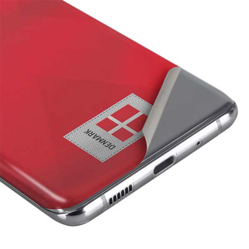 Denmark Soccer Flag Galaxy S20 Plus Skin
