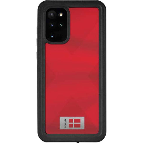 Denmark Soccer Flag Galaxy S20 Plus Waterproof Case
