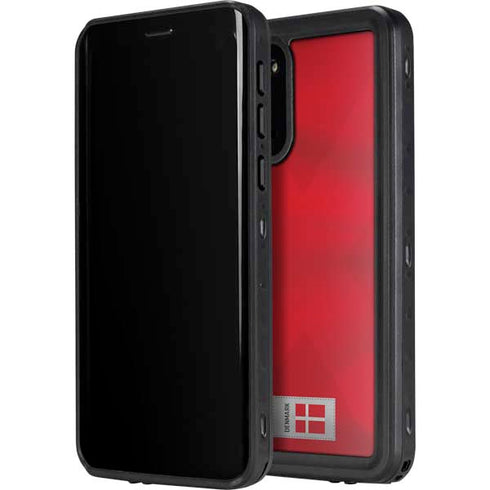 Denmark Soccer Flag Galaxy S20 Plus Waterproof Case