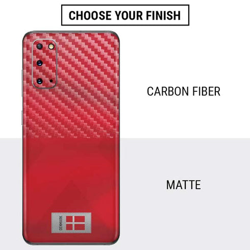 Denmark Soccer Flag Galaxy S20 Skin