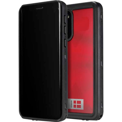 Denmark Soccer Flag Galaxy S20 Waterproof Case