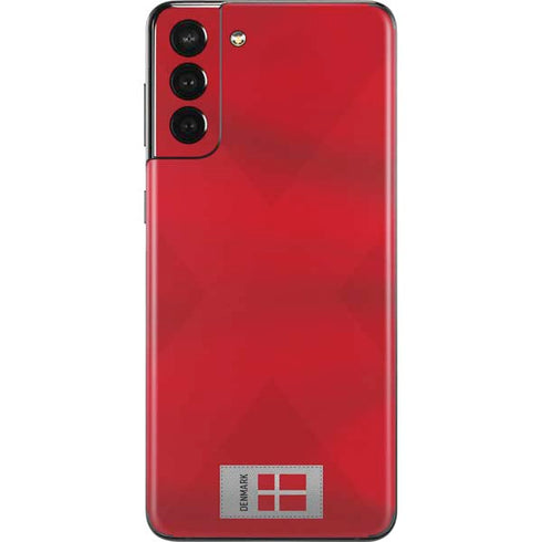 Denmark Soccer Flag Galaxy S21 Plus 5G Skin