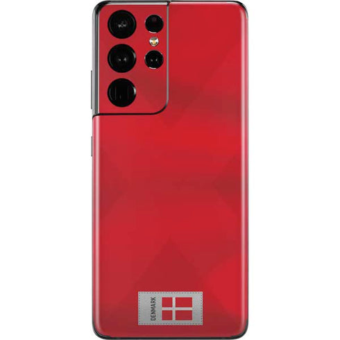 Denmark Soccer Flag Galaxy S21 Ultra 5G Skin