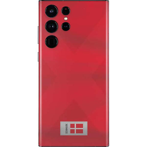 Denmark Soccer Flag Galaxy S22 Ultra Skin