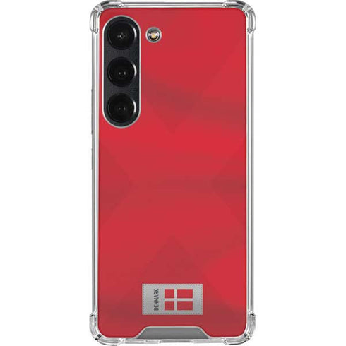 Denmark Soccer Flag Galaxy S23 Clear Case