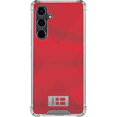 Denmark Soccer Flag Galaxy S23 FE Clear Case