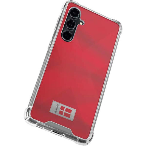 Denmark Soccer Flag Galaxy S23 FE Clear Case