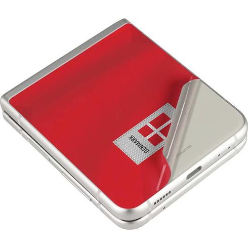 Denmark Soccer Flag Galaxy Z Flip3 5G Skin
